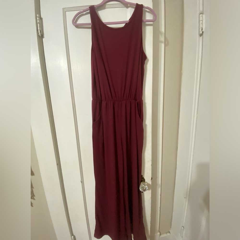 Maroon jumpsuit